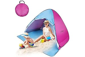 B BRAND Pop Up Beach Tent, Quick Instant Automatic Portable Anti UV Sun Shelter Tents Fit 3-4 Persons for Outdoor Camping, Fishing, Park Picnic Baby Beach Tent