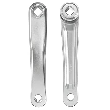 SODIAL 1x 170mm Aluminium Rhombus Loch Links Kurbelarm Fuer Mountainbike Fahrrad Modell, Rhombus Loch