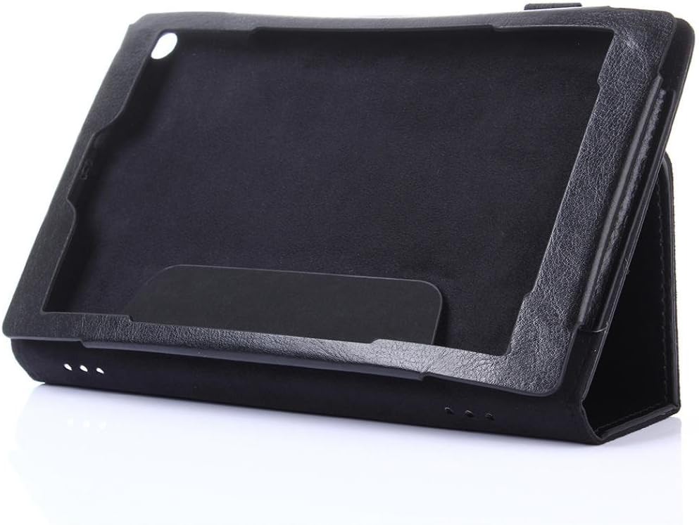 Cywulin Protectiaon Case Cover For Amazon Kindle Fire HD 8 2016/2017 , Foldable Flip Leather Stand Smart Durable Simple Case For Tablet (Black)