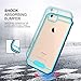 TIAMAT iPhone 6S Plus Case, TOTU Hybrid Bumper Scratch Proof [Crystal Clear] Protective Case with Clear Back Panel for Apple iPhone 6 Plus (2014) / iPhone 6S Plus (2015), DarkBlue/Sky Blue