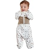 GROWNSY Transitional Swaddle Sleep Sack 3-6 Months, Starfish Design Baby Swaddle Sack, Dual-Zipper for Easy Diaper Changes, Proper Hip Development & Openable Foot Button, 12-20lbs, Bear Forest