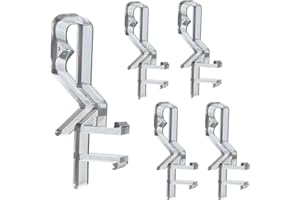 Hidden Channel Valance Clips 1-7/8inch 6pcs Clear Color for The Valance with a Groove in The Back