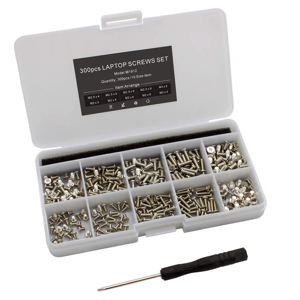 MMOBIEL 300pcs DIN916 Stainless Steel M2.5 M3 M4 M5 M6 M8 Allen Head Socket Hex Grub Screw Kit Assortment incl Hex Key Wrenches