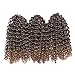 3 pcs/pack Crochet Curly Hair Extensions 8 Inch Synthetic Crochet Box Braids Hair (#1/27)