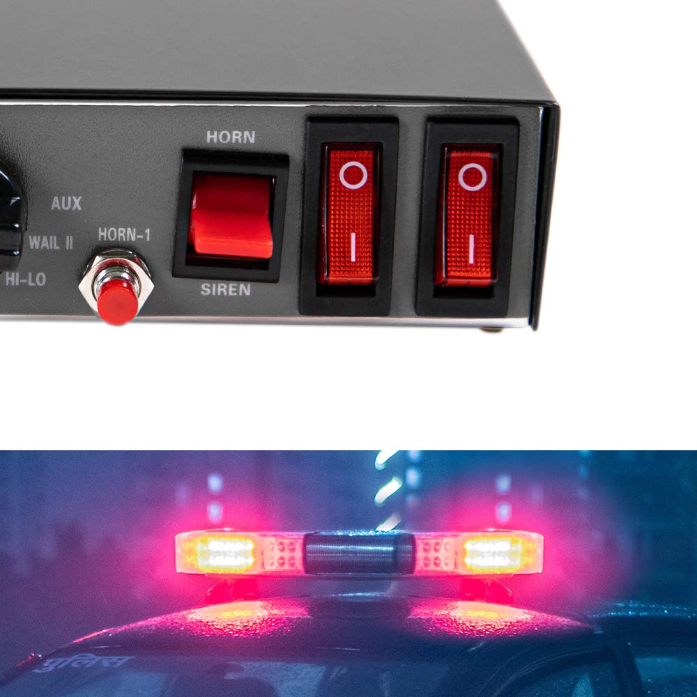 Car Police Siren,Electronic Emegency Siren,9 Tone Wired PA System for Car