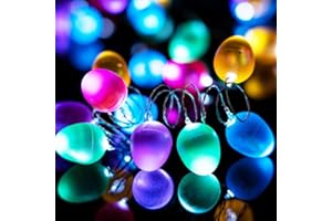 BOHON Easter Decorations Easter Egg Ornaments 10ft 30 LEDs Fairy Lights Battery Operated with Remote Multi Color String Lights for Outdoor Bedroom Party Holiday Home Spring Themed Tree Eggs Decor