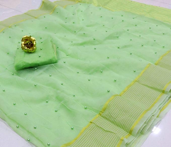 Creation Women Kota DORIYA Pearl Work Saree