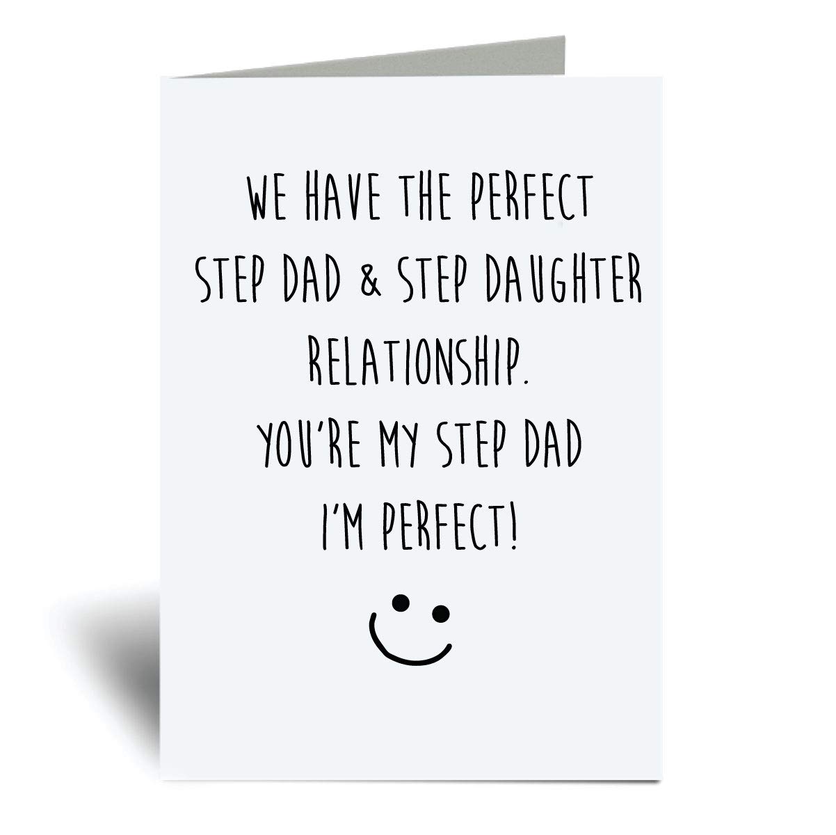 60 Second Makeover Limited Perfect Step Dad Step Daughter Relationship Greeting Cards Funny Fathers Day Stepdad Card Funny Birthday Bonus Dad Gifts Notelets