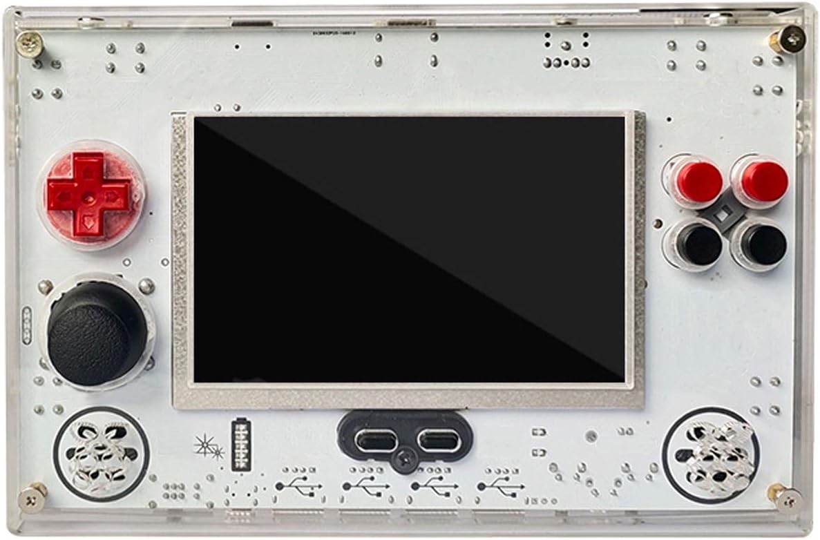 Raspberry Pie 3B+ Plug & Play Video Games Machine Portable Hand-held Mini Gaming Arcade Console DIY 64GB Games Machine 5" LCD Screen Retro Game Built in 15195 Games Rechargable Birthday Gift for Kids