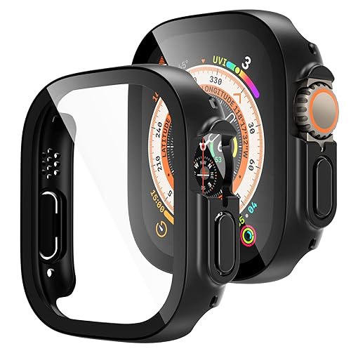 Pack HATOSHI for Apple Watch Case 40mm Series SE, 6, 5, with Built-in  Tempered Glass Screen Protector, Ultra-Thin All Around Protective Glass