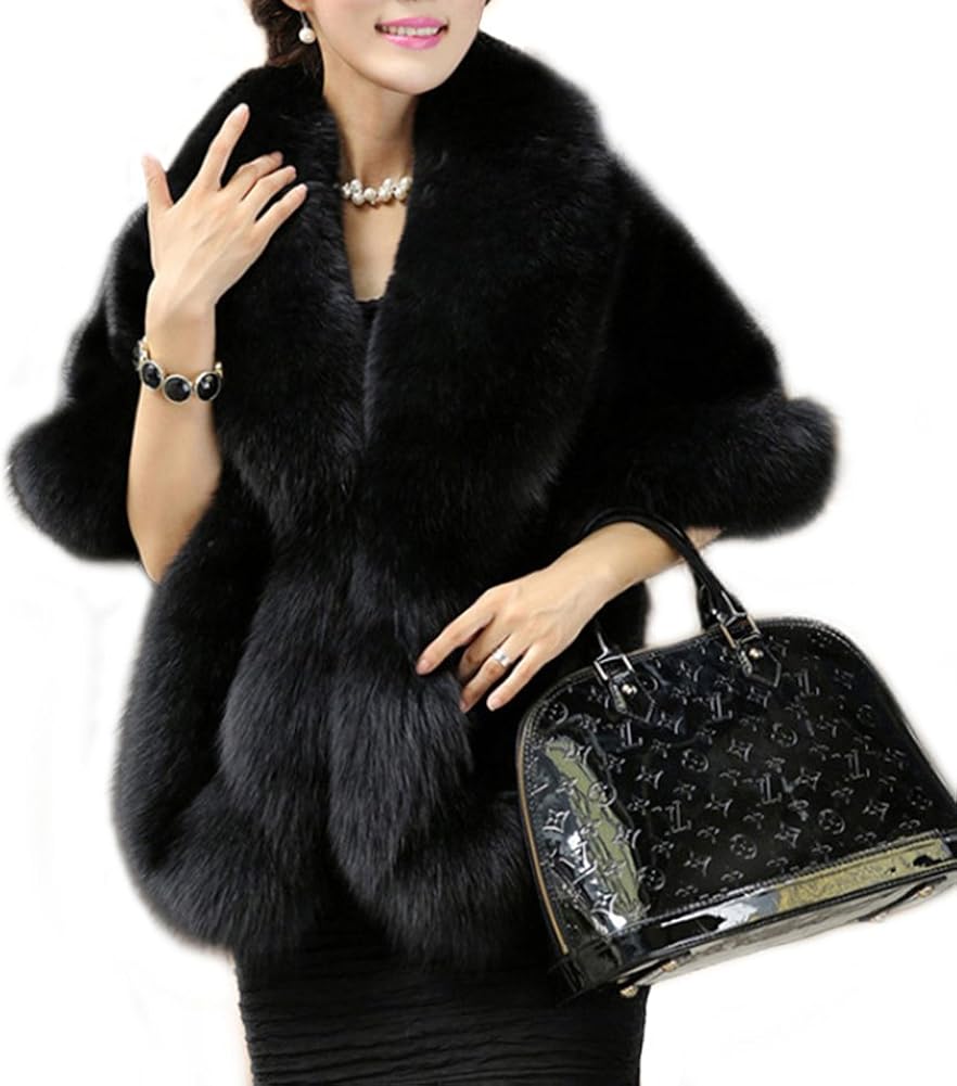 cheap faux fur shawl