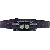 Ultraspire Lumen 800 Catalyst Headlamp Head Light - Ultra-Powerful, Light-Weight, Fatigue-Free, Waterproof, Trail Running, Rock Climbing, Hiking, and Biking - Black/Red, 800 Lumens