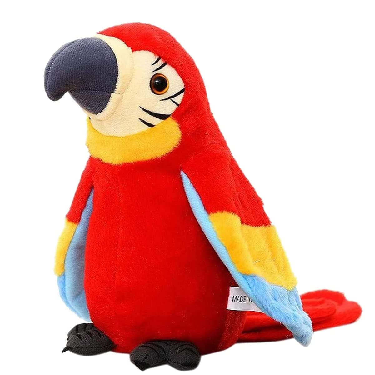 iNszkoos Talking Parrot Repeat What You Say Electronic Mimicry Pet Plush Toy, Funny Pronunciation Talking Parrot Soft Toy, Good Helper in Learning to Speak for Kids Funny Gifts