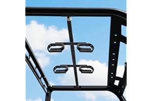 Drieaco UTV Quick-Draw Overhead Gun Rack Holder Fit for Polaris Ranger 1000/1000 Crew/XP 1000/XP 1000 Crew/XP 900/Full-Size 570/Can Am Defender XT SXS w/Pro Fit Cage Span 48"-54", Not Fit Round Tube