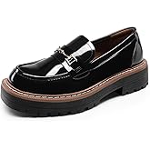 DREAM PAIRS Loafers for Women Platform Chunky Heel Slip On Loafers Business Office Casual Dressy Loafer Shoes