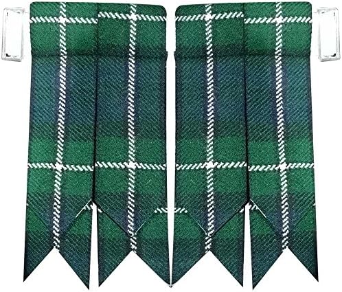 New Solid Plain Black, Royal Stewart Tartan Many More Kilt Flashes Multi Colors (Forbes Modren)