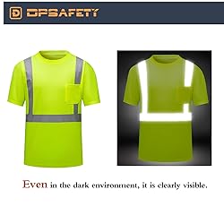 DPSAFETY High Visibility Shirts Quick Dry Safety T