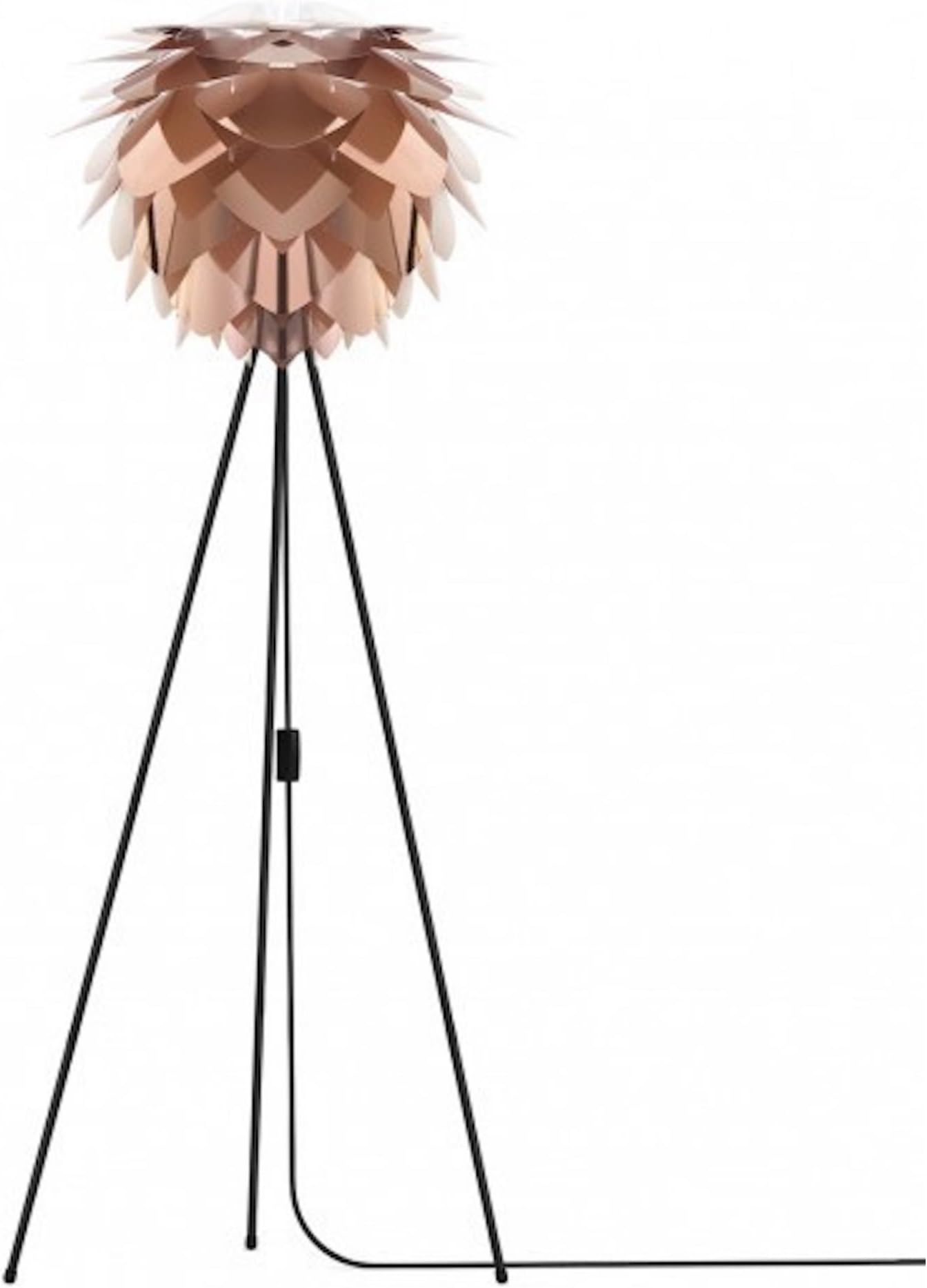Vita Lighting Silvia Tripod Floor Lamp - 45cm Copper Silvia/Black Tripod