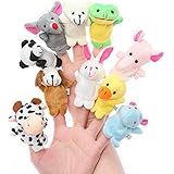 Kuhu Creations Animal Finger Puppet, Multi Color (Pack of 10)