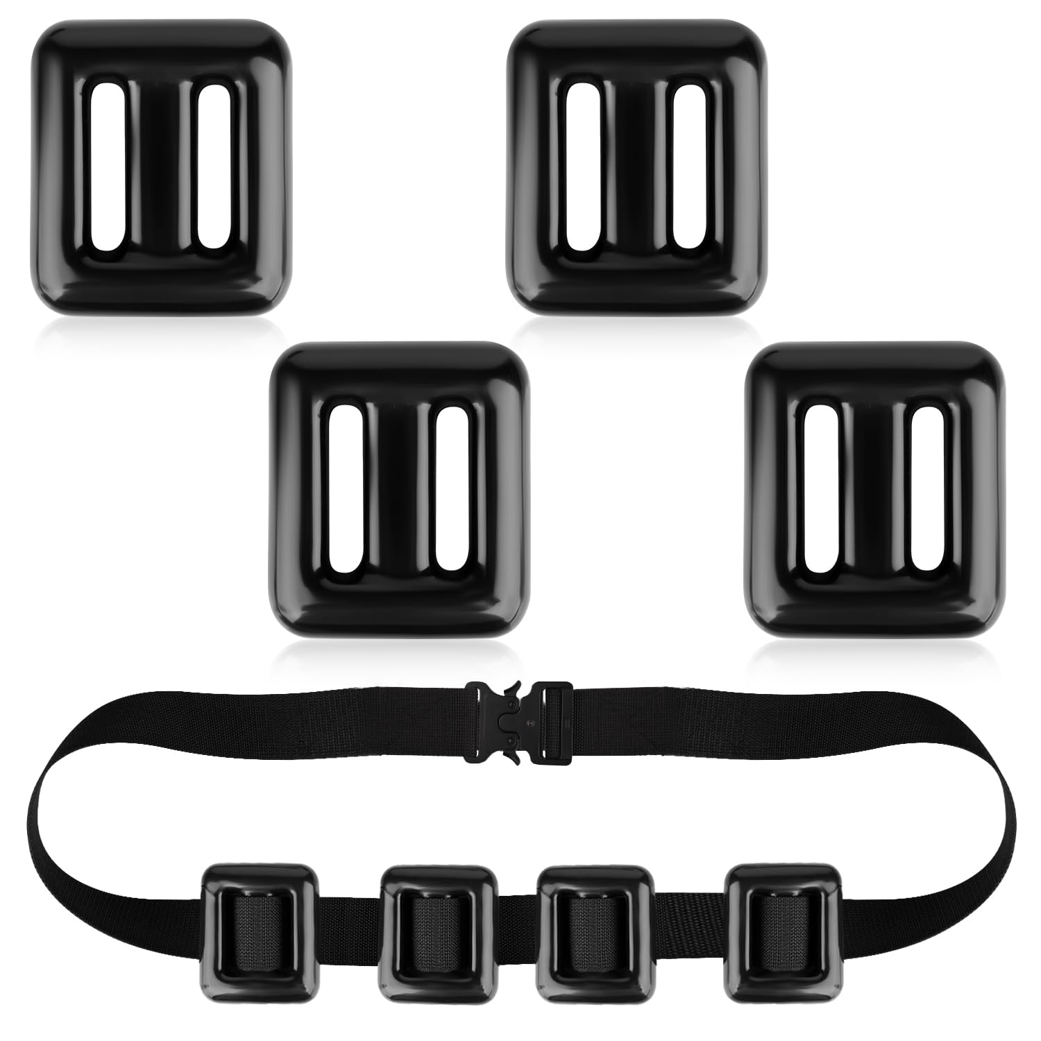 PEUTIER 4pcs Dive Weights with Scuba Weight Belt, 1.5kg/3.3lb Scuba Diving Nylon Dive Belt with Quick Release Buckle Diving Weights Accessories for Diving