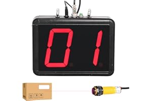 YMJOINMX Led Digital Counter Count Up to 99 with Infrared Sensor Conveyor Counter People Visitor Counter 4in Red Number Display Counter for Factory Production Line 110-220V