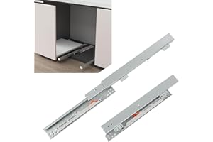 Undermount Drawer Slide Bottom Base Mount Shelf Slide Out Track Soft Close Pull Out Drawer Slider Rail Runner Hardware for Un
