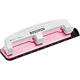 PaperPro inCOURAGE 12 Reduced Effort 3-Hole Punch, 12 Sheets, Pink (2188)