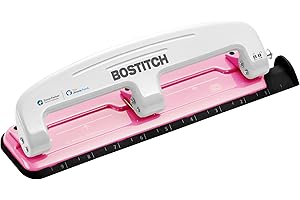 PaperPro inCOURAGE 12 Reduced Effort 3-Hole Punch, 12 Sheets, Pink (2188)