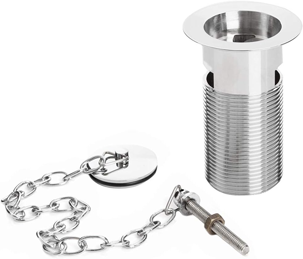 Bristan W BASIN02 C Basin Waste With Plug Slotted - Chrome, Plug and Chain