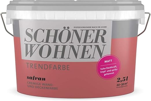2 5l Schoner Wohnen Trend Wandfarbe Matt Safran Amazon De Baumarkt