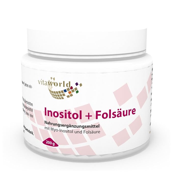 title=Vita World Inositolo + Acido Folico polvere 200g Made in Germany