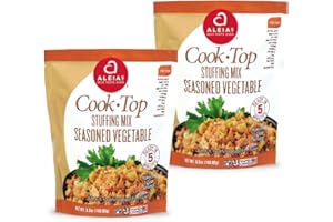 ALEIAS BEST. TASTE. EVER. Aleia’s Gluten Free Cook Top Stuffing Mix – Seasoned Vegetable, 5.5oz (2 Pack) – Ready in 5 Minutes – Flavorful Stuffing for Gluten-Free Recipes