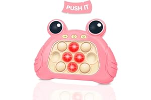 FBesteam Fast Push Game - Pop Light up it Fidget Toys for 3 4 5 6 7 8 9 10 11 12+ Year Old Girls Boys Electronic Development Autism Sensory Toy Handheld Game Console for Kids Birthday Gifts