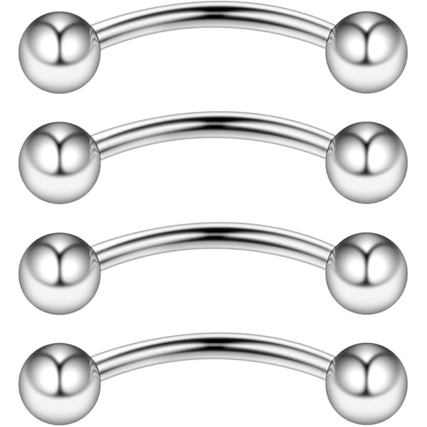vibrating tongue ring for snake eyes Snake Eyes Curved Barbell Tongue Ring 16G main image 0