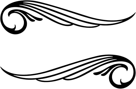 Amazon Co Jp ピンストライプ Type17 ステッカー 黒 車 バイク