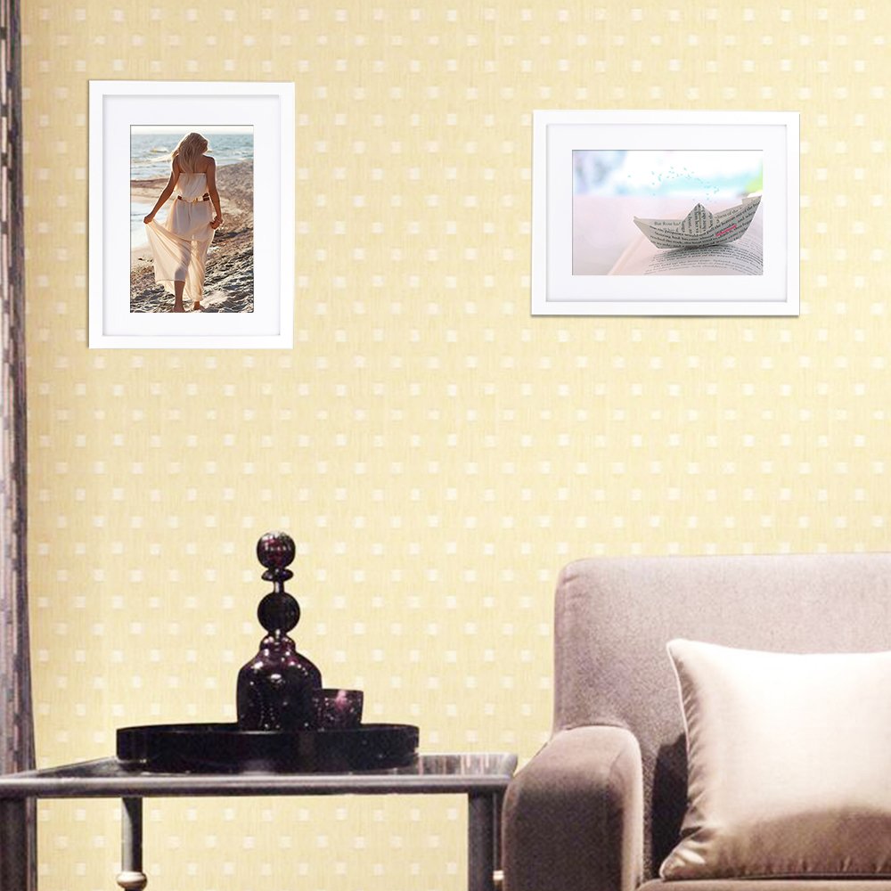 Picture Frame 11x14, Alotpower Wall Hanging Picture Frame Made to Display 8x10 with Mat