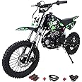 X-Pro 110cc Dirt Bike Pit Kids Pitbike 110 with Gloves, Goggle and Handgrip (Black)