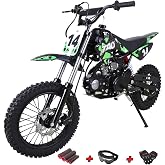 X-Pro 110cc Dirt Bike Pit Kids Pitbike 110 with Gloves, Goggle and Handgrip (Black)