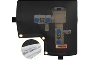 TOHONFOO Backflow Preventer Cover Insulated Pouch (5°F) - Pressure Vacuum Breaker Cover - Winter Water Well Pump Covers Sprinkler Valve Cover Insulated - Protects from Severe Snow and Intense Sun