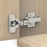 Chibery 10 Pack Frameless Inset Soft Close Concealed European Hinges, Self Closing Satin Nickel, 105 &deg; Open Angle 4D Adjustment, Speed Control, Clip On, Stainless Steel for Cabinet Door
