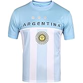 SURUIDA Fan Soccer Jersey-Brazil,Argentina,Mexico&USA Jersey，Men Football Shirt Soccer Wear for Sports Training