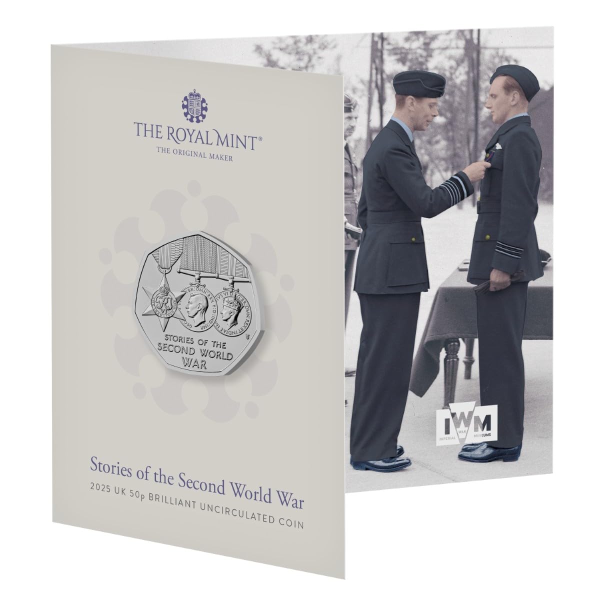 CrawleyCoins 2025 Stories of World War II WW2 UK 50p Brilliant Uncirculated Coin in Mint Sealed Pack