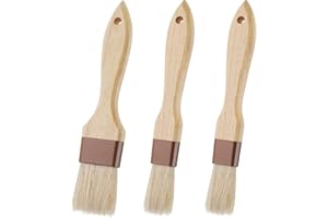 3 Pcs Pastry Brush, Natural Bristle Basting Brush, Cooking Brush, Food Brush, Butter Brush, Baster Brush, BBQ Brushes for Sau