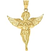 Jewels By Lux 10kt Yellow Gold Mens Women Cupid Angel Religious Charm Pendant