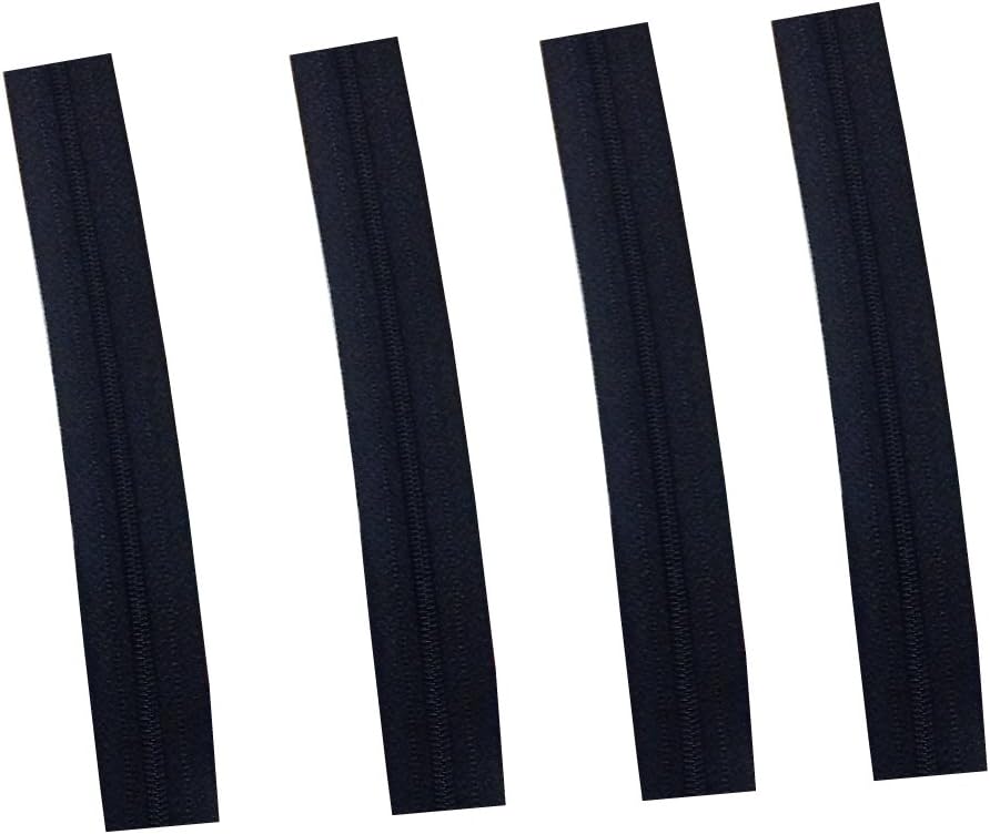 Continuous Chain Zip N3 Upholstery & Sliders YKK Ziplon - Black 10m