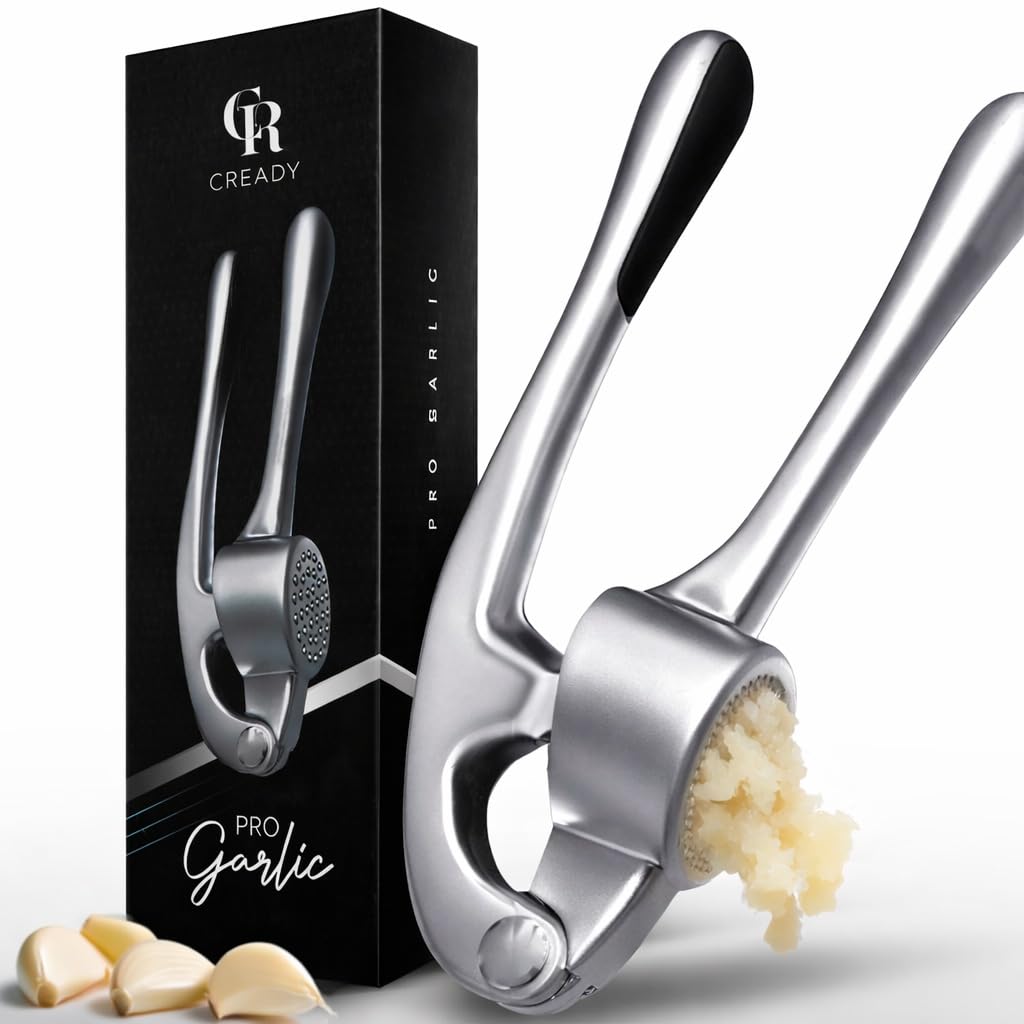 ProGarlic® - Premium Knoblauchpresse - Handlich & Leicht zu Reinigen - Zerkleinert Knoblauch & Ingwer Mühelos (Kein Schälen Nötig) - Extra Stark & Strapazierfähig