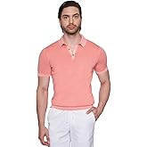 Bright Moons Co The Quarter Button Polo (Salmon Orange)