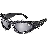 House Of Rave Y2K Piercings Festival Sunglasses, Techno Glasses for Men & Women