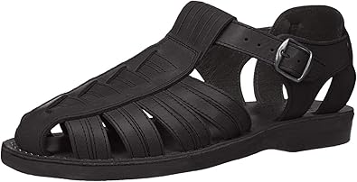 black closed toe slides