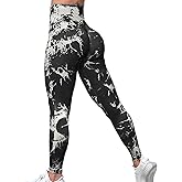 SENBAN Women Scrunch Workout Leggings: Butt Lifting High Waisted Yoga Pants - Tie Dye Seamless Booty Gym Leggings